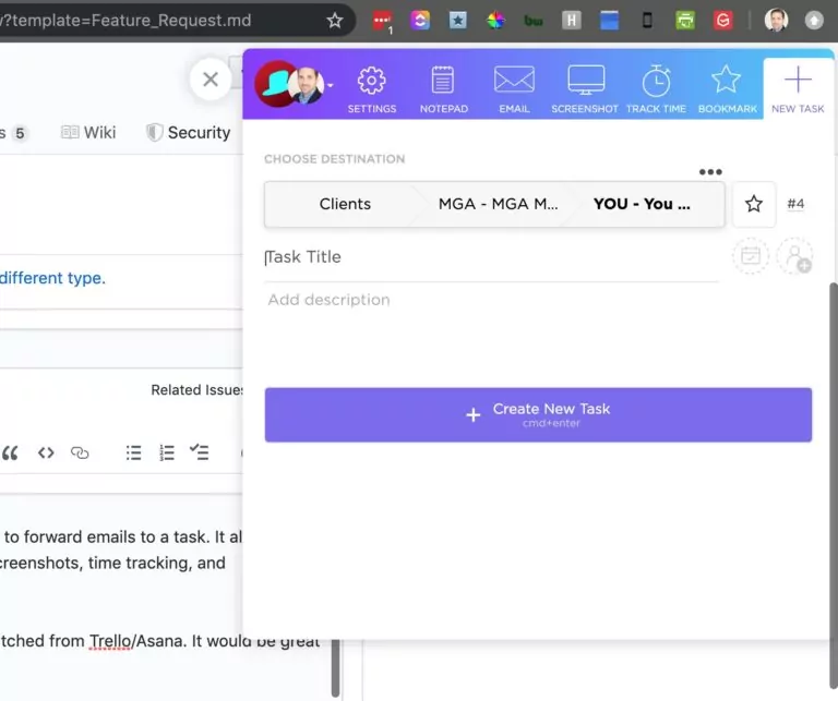 ClickUp Chrome Extension and Gmail add-on