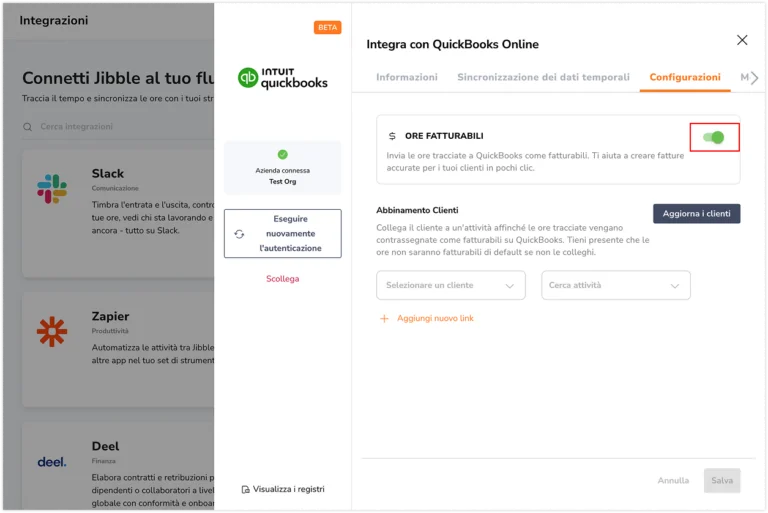 Quickbooks configuration