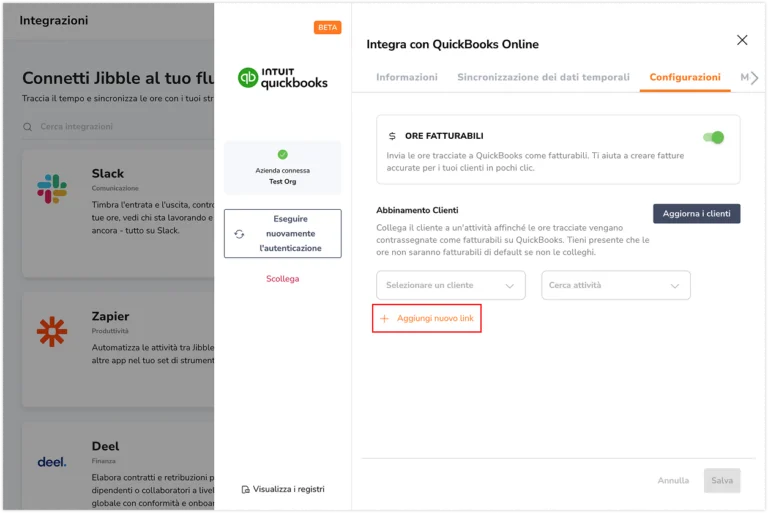 Quickbooks configuration