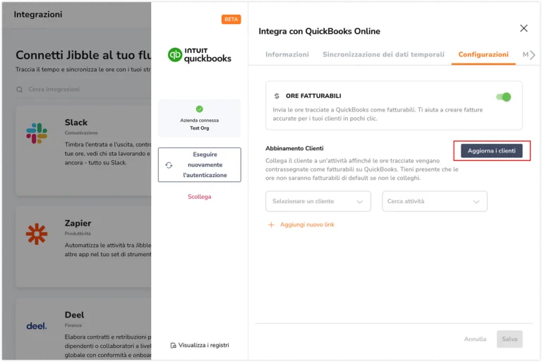 Quickbooks configuration