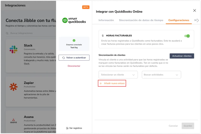 Quickbooks configuration