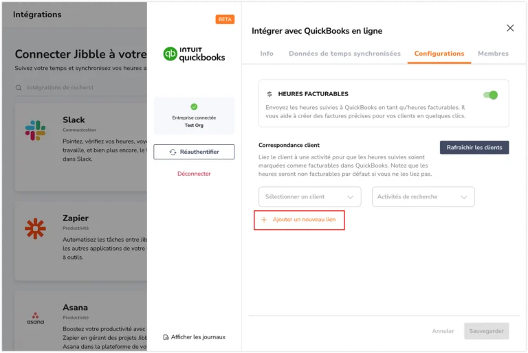 Quickbooks configuration