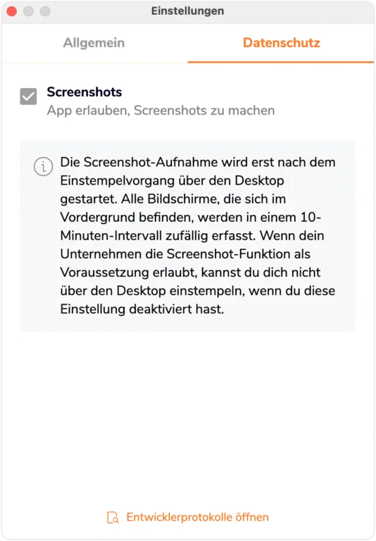 Enable Screenshot capturing on desktop