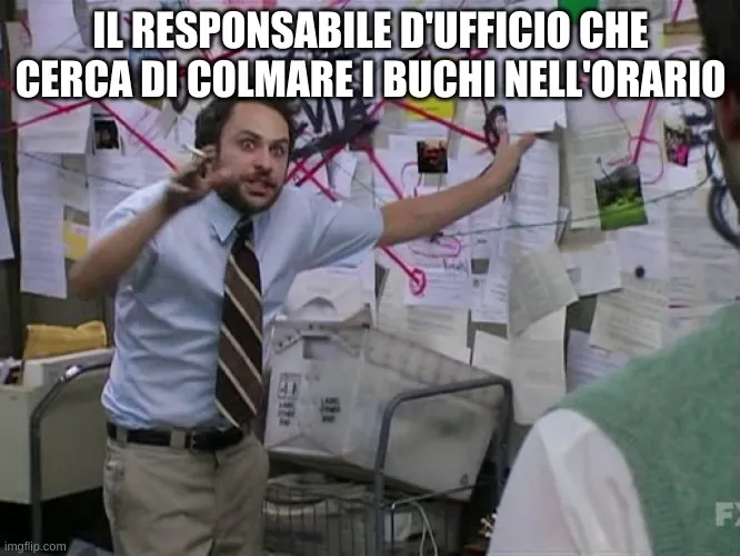 Problemi con l'orario - meme