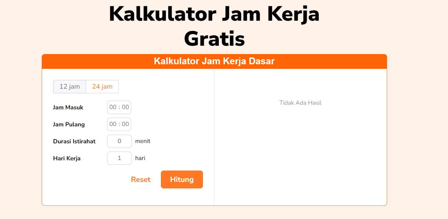 apa itu kalkulator jam kerja