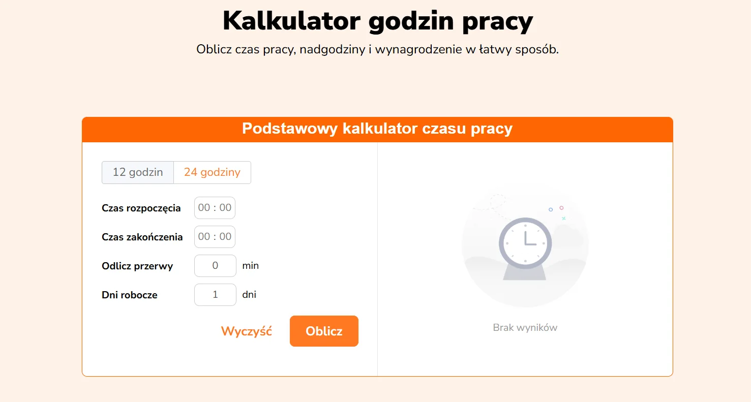 Kalkulator godzin pracy Jibble.