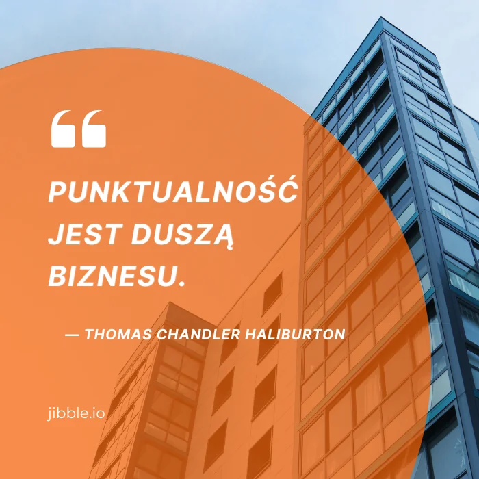 Cytat na temat punktualności.