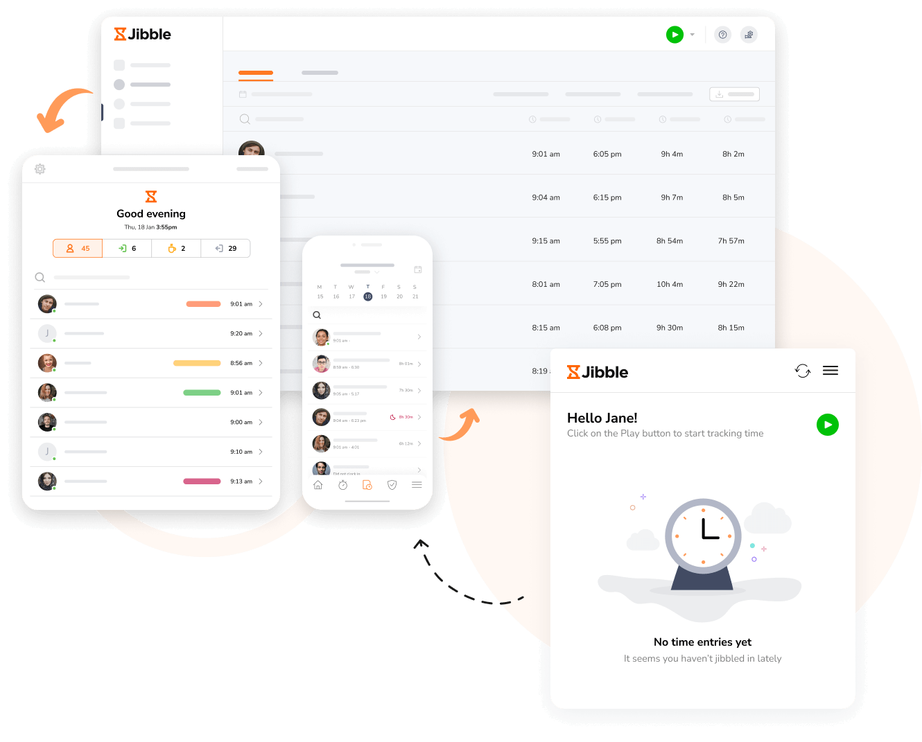 Time management app on multiple platforms