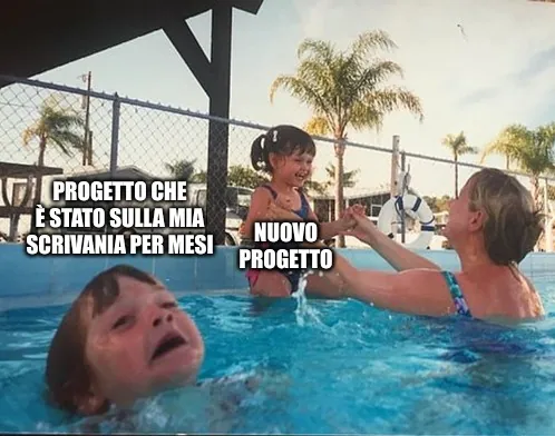 meme nuovo vs vecchio progetto.