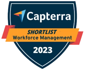 Jibble shortlist award for Capterra for Workforce Management.