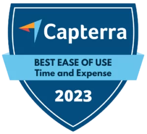 Jibble award for Capterra for Best Ease of Use for Time and Expense.