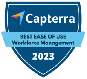 Jibble award for Capterra for Best Ease of Use for Workforce Management.