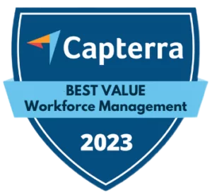 Jibble award for Capterra for Best Value for Workforce Management.