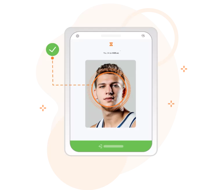 Enhance attendance accuracy by clocking in using facial recognition.