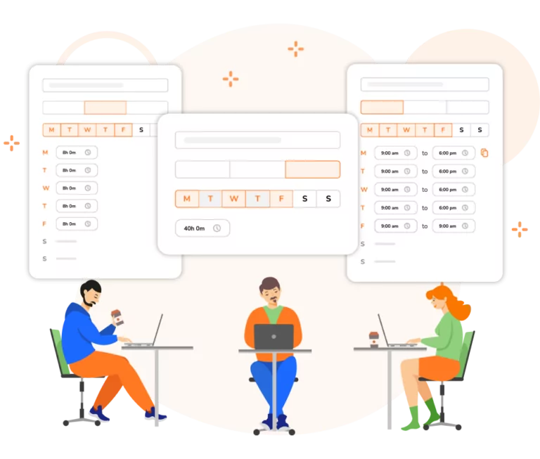 Setting schedules and reservations for co-working space customers.