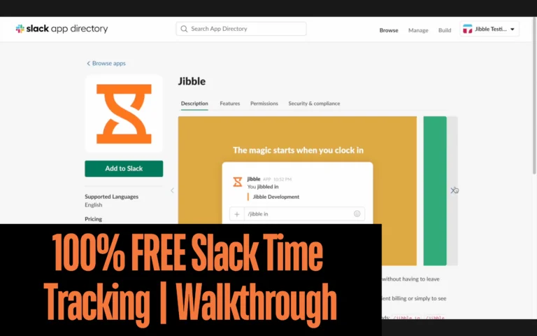 Slack Time Tracking Walkthrough