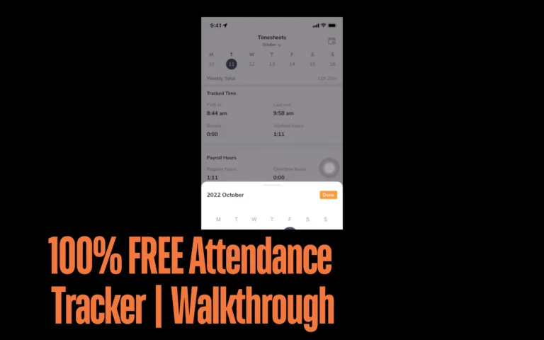 Attendance tracker walkthrough