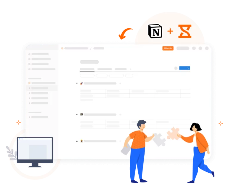 Integrazione di Notion con Jibble tramite estensione per Chrome.