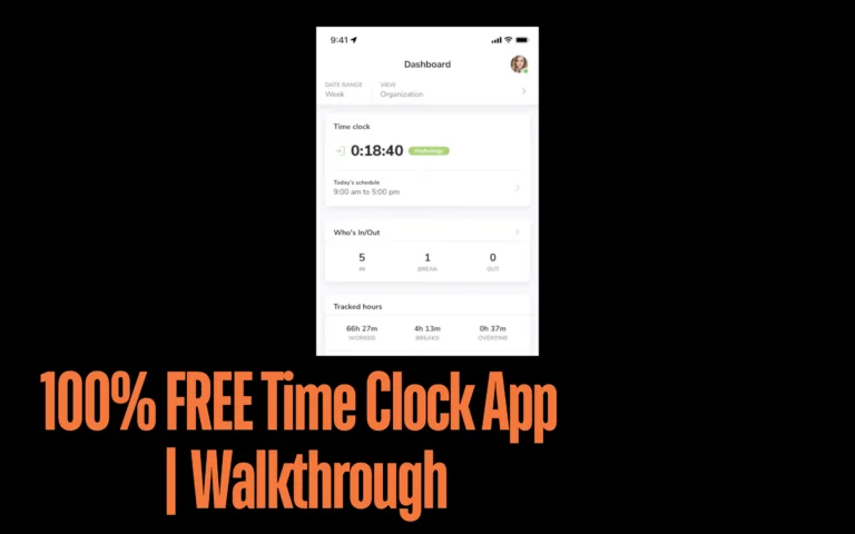 Time Clock App walkthrough