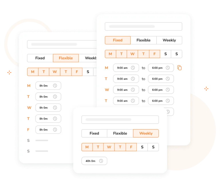 Orari di lavoro personalizzabili adatti ad ogni esigenza.