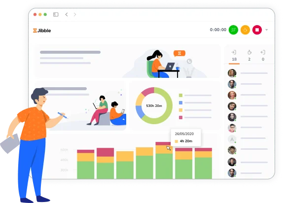 Dashboard ricca di informazioni.