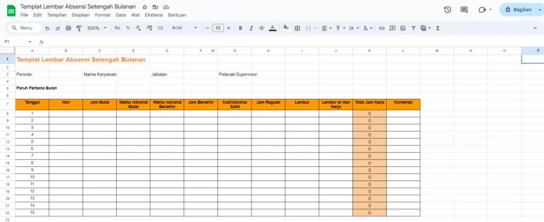 template absensi dari software timesheet/aplikasi absensi jibble