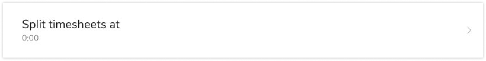 Splitting timesheets