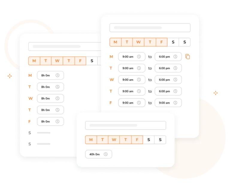 Jadwal kerja aplikasi timesheet