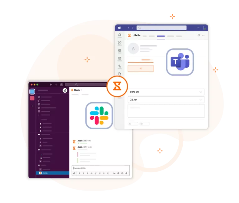 Time tracking direttamente su Slack e MS Teams.