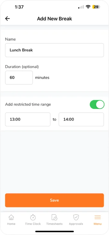 Configurando Pausas no Celular