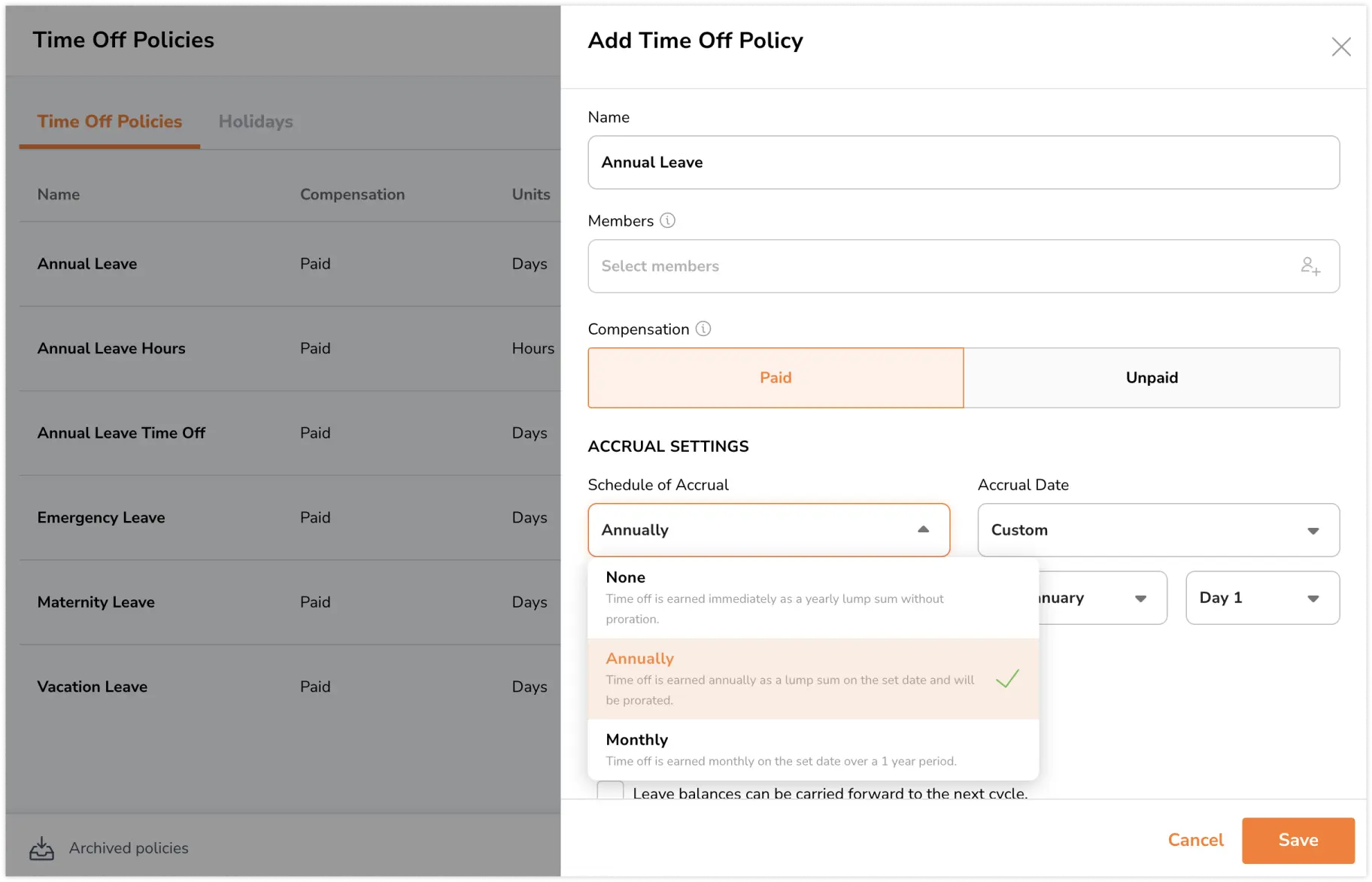 Guide to time off policy types | Jibble