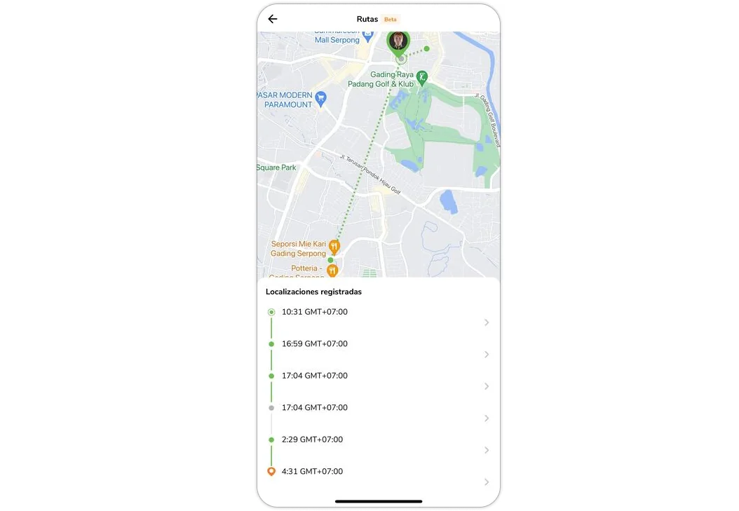 View routes under timesheets on mobile app