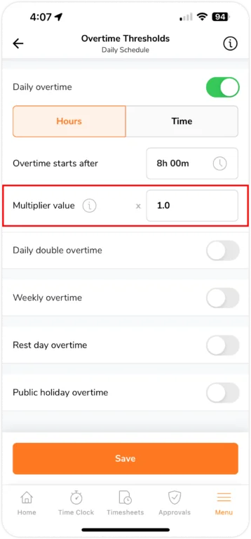 overtime rules multipliers on mobile