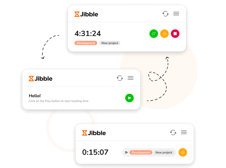 Timbrature e cambio attività con l'estensione per Chrome di Jibble.