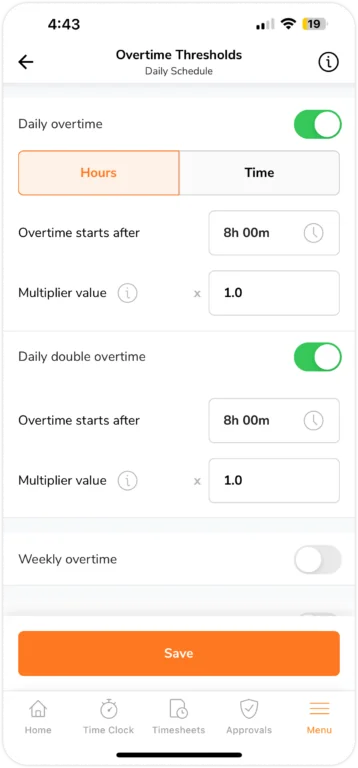 overtime rules on mobile