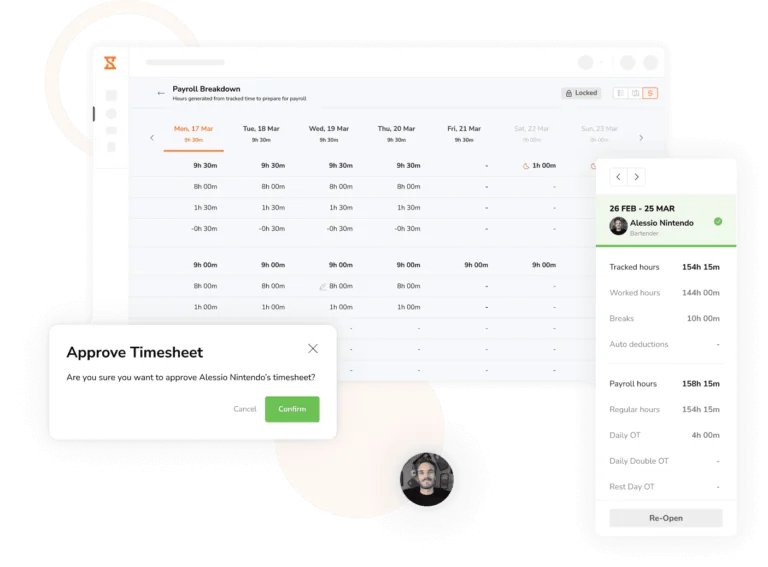 Timesheet con processi di approvazioni tempestivi.