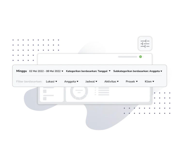 filter timesheet dan laporan aplikasi absensi jibble