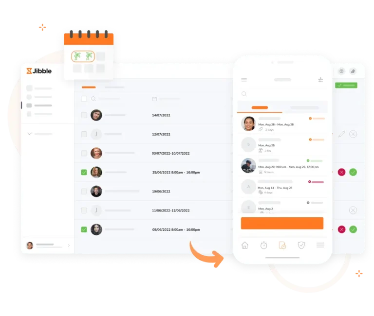 Planowanie urlopów i zarządzanie urlopami bezpośrednio w aplikacji Jibble.