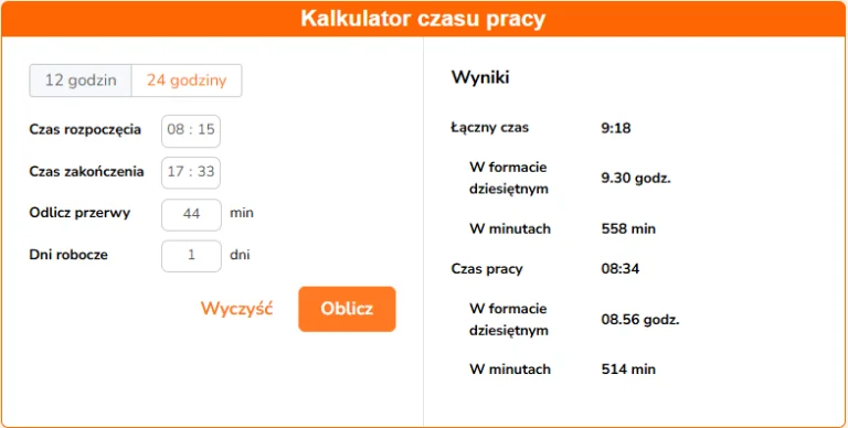 Darmowy kalkulator czasu pracy Jibble.