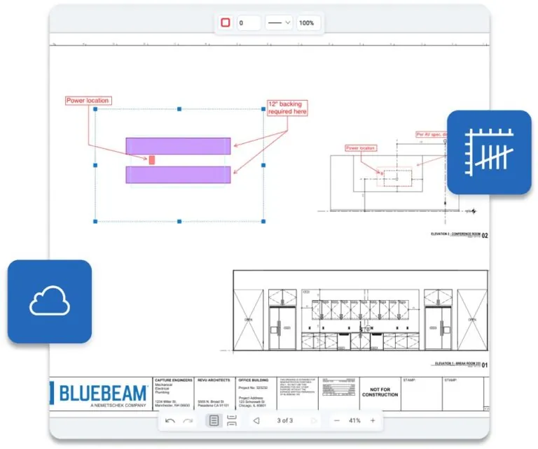 Bluebeam collaboration dashboard view