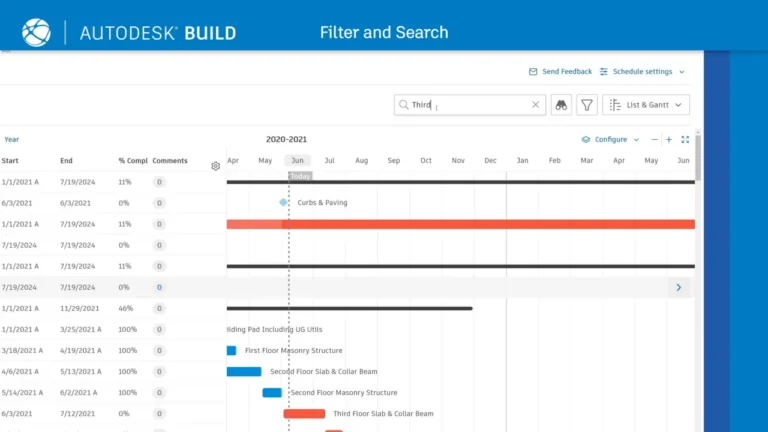 Autodesk Build Schedlue View