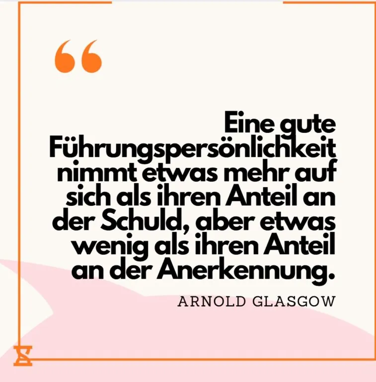 Zitat von Arnold Glasgow.