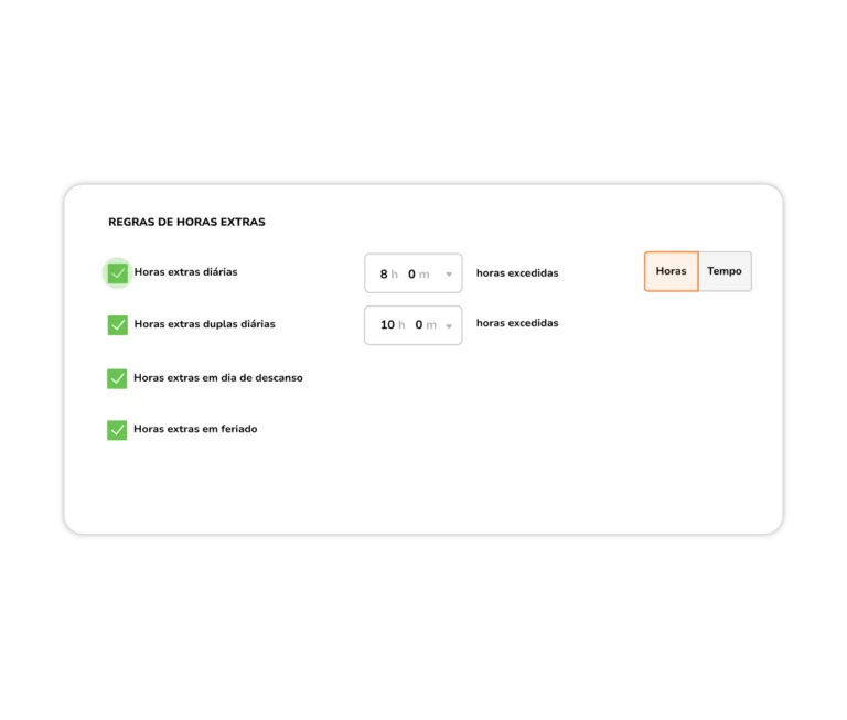 Estabelecer de regras sobre horas extras no horário de trabalho