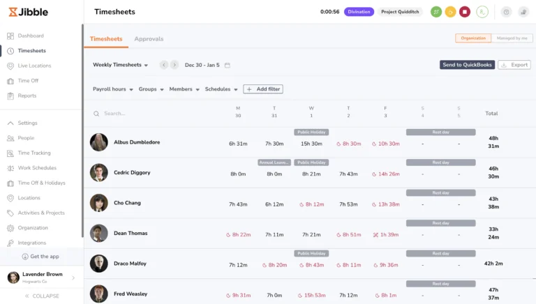 Time tracking software walkthrough