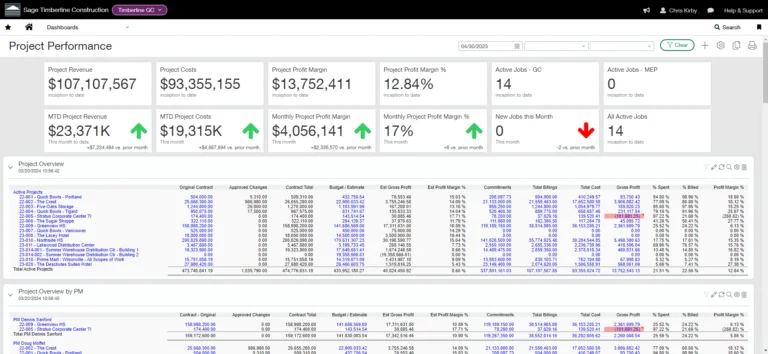 Project Performance Dashboard