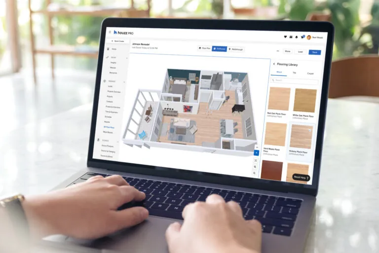 Houzz Pro FLoorplan Designer View