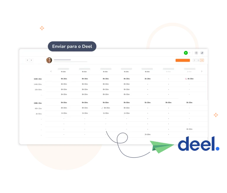 Enviar dados de controle de horas para o Deel