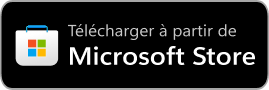 Download on microsoft store badge in french