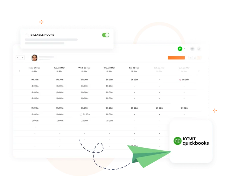 Sending billable hours to quickbooks