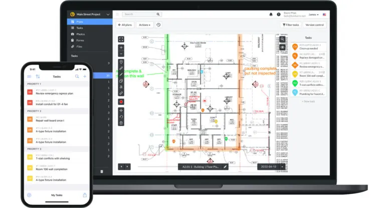 View of fieldwire software